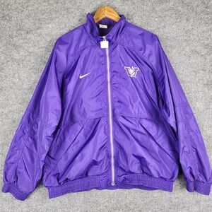 Vintage Nike Team Windbreaker Jacket Sports Washington Huskies Purple XL Mens